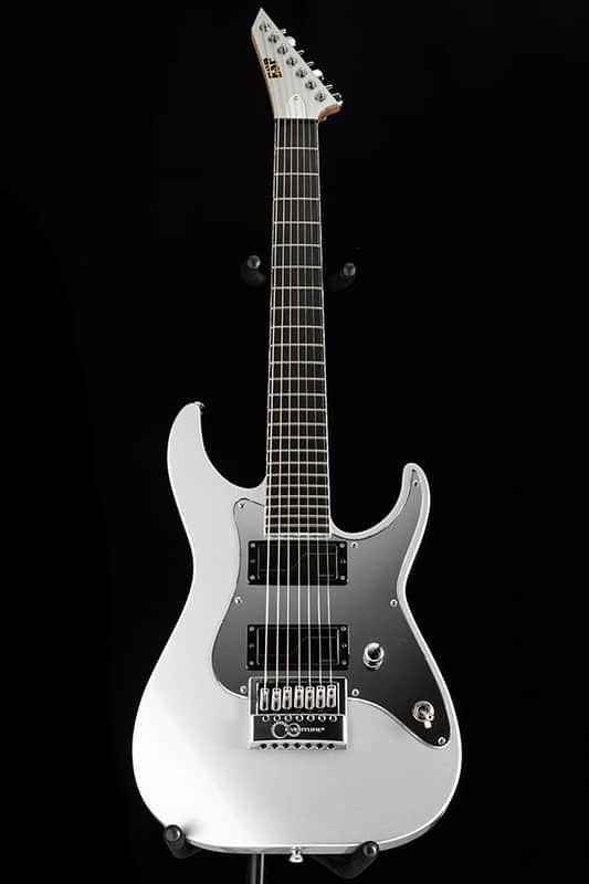 Used ESP Custom Shop Ken Susi M-II 7 String Prototype Silver Metallic image 1