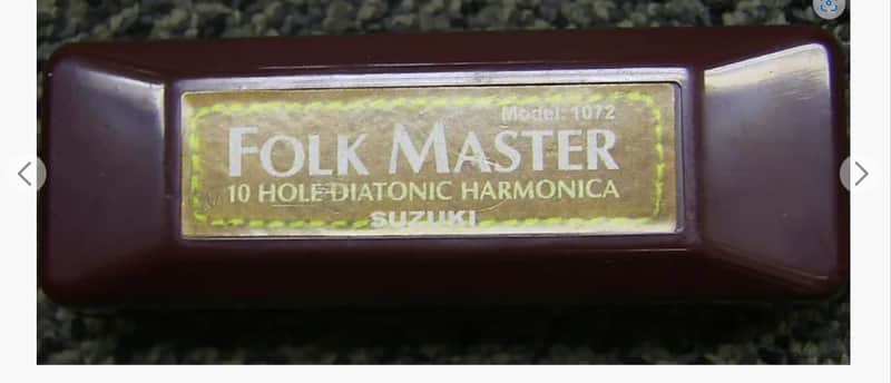Suzuki 1072-C Folkmaster Diatonic Harmonica - Key of C 2010s - Silver image 1