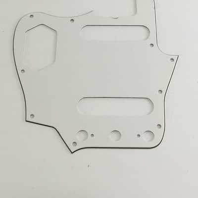 Left Handed Custom Vintage Style 3 Ply Jaguar Pickguard for Fender Jag Guitar White Black White image 8