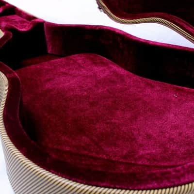 Allen Eden Tweed Hard Shell guitar case with wine red plush for 335 or Similar image 8