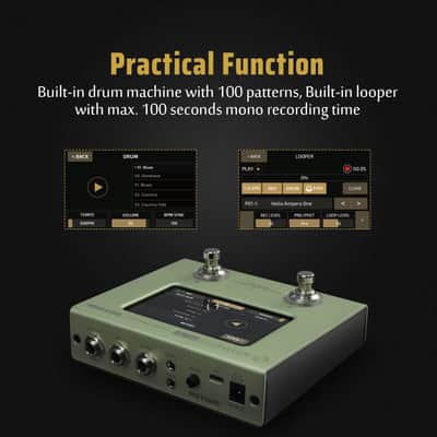 Hotone Ampero Mini MP-50 Guitar Bass Amp Modeling IR Cabinets Simulation Multi Language Multi-Effects with Expression Pedal Stereo OTG USB Audio Interface(U.S. domestic inventory) image 6