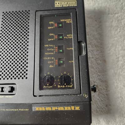 Near Mint Marantz PMD430 CP430 Rebuilt 3-Head Portable Cassette W/Accessories image 6
