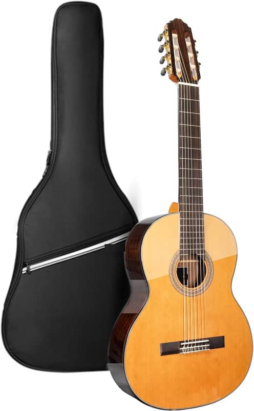 7-String Classical Guitar | Full Size Nylon Strings Guitar for Adults | Guitar with Gig bag image 1