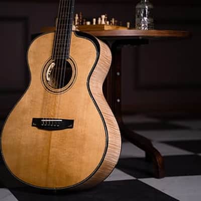 Cort Gold Passion Modern Concert Acoustic-Electric Guitar w/ Hard Case, Natural Glossy image 9