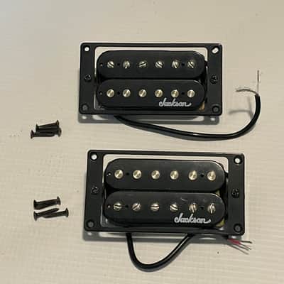 2020 Era Jackson Logo High Output JS24 DKAM Model Black Neck & Bridge Guitar Humbucker Pickup Set image 1