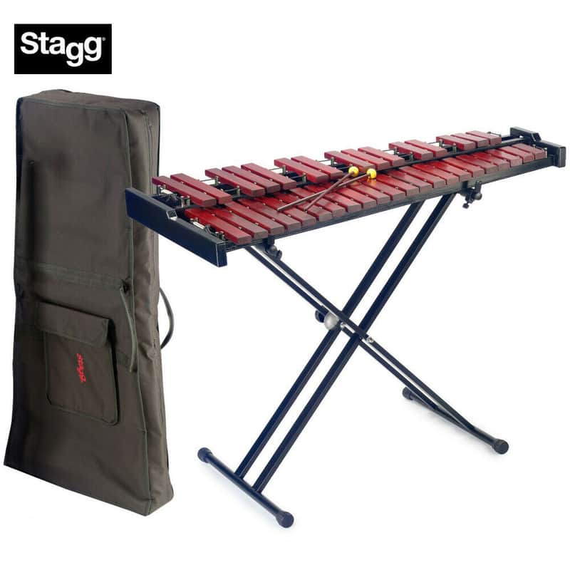 Stagg XYLO-SET 37 HG 37-Key Pro Desktop Xylophone Set w/Gig Bag, Stand & Pair of Mallet image 1