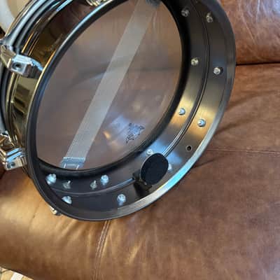 HOLY GRAAL Ludwig No. 416 Black Beauty 5x14" 10-Lug Brass Snare Drum with Pointed Blue/Olive Badge 1977 - 1979 - serial 1758452 image 18
