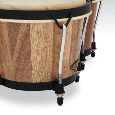 CP Traditional 6" and 7" Bongos - Natural Wood with Black Hardware image 6
