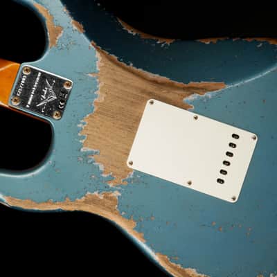 2024 - Fender Custom Shop Limited Edition Red Hot Stratocaster Super Heavy Relic - Super Faded Aged Lake Placid Blue image 13
