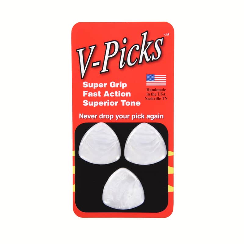 V-Picks Medium Pointed Guitar Pick Pearly Gates (3) image 1