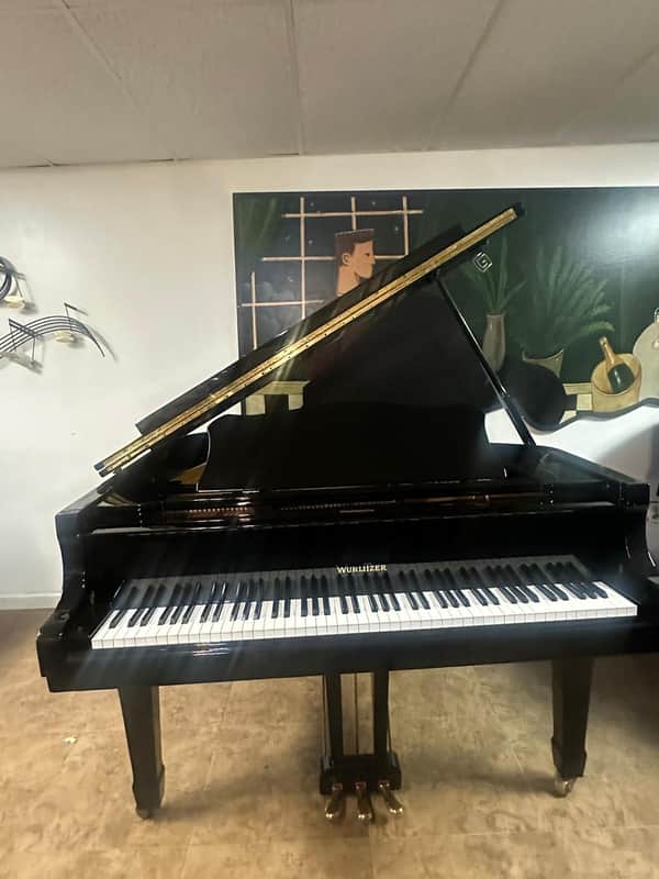 Wurlitzer G-452 Grand Piano – Glossy Black, 5'1" image 1