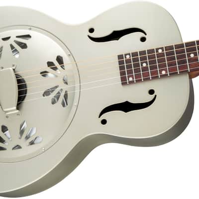 Gretsch G9201 Honey Dipper Round-Neck Brass Body Biscuit Cone Resonator Guitar - Shed Roof image 1