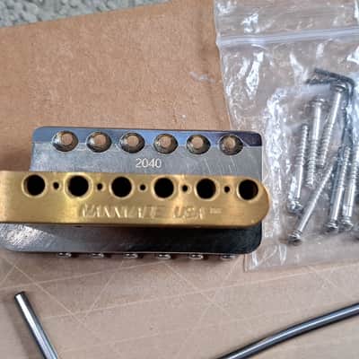 MannMade USA Tremolo Bridge Nickel/Polished Saddles PRS image 7