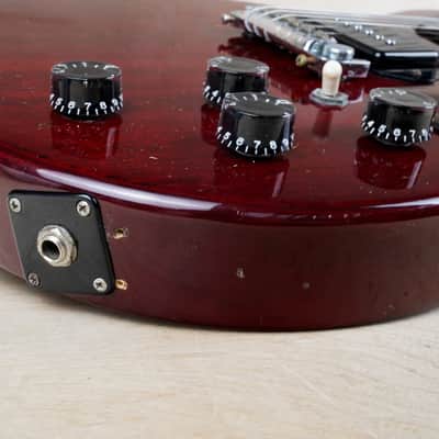 Univox Limited Edition Double Cutaway Junior Special Style MIJ 1970s Cherry Vintage Japan Jr  DC w/ Hard Case image 9