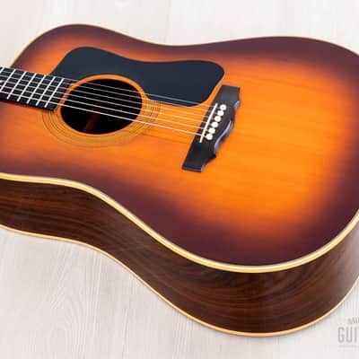 1976 Guild D-50 Bluegrass Special Vintage Dreadnought Acoustic Guitar Sunburst w/ Case, USA Westerly image 12