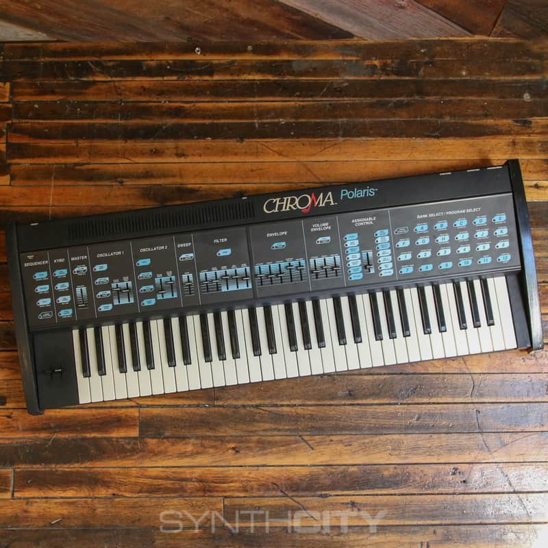 Rhodes Chroma Polaris 64-Key 6-Voice Polyphonic Analog Synthesizer 1984 - Black image 1