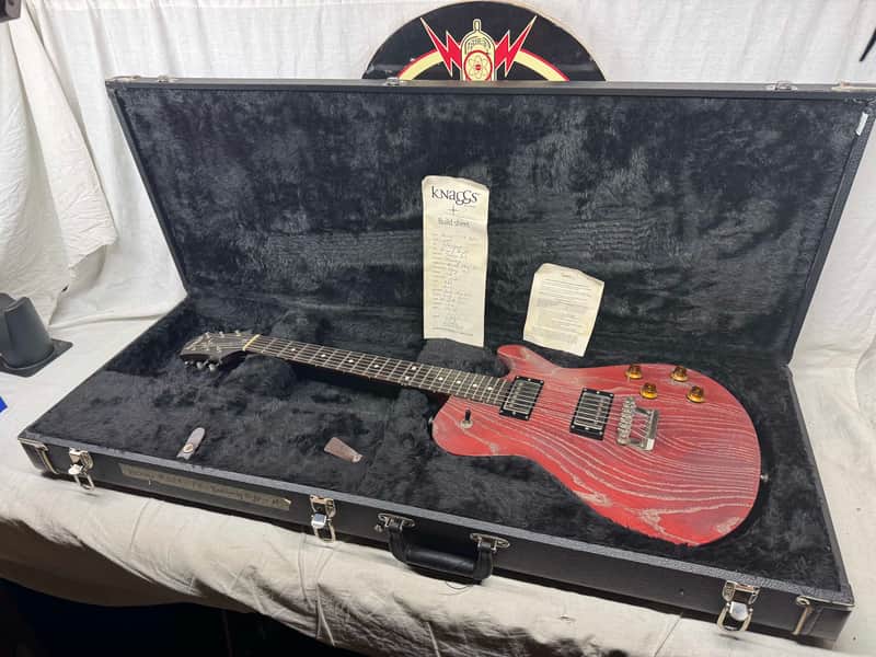 Knaggs Kenai T3 Satin Singlecut Guitar with Case 2017 - Burgundy Drift image 1