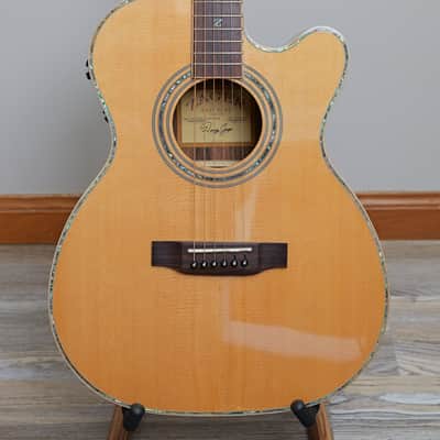 Zager ZAD900CE OM Style Acoustic Electric with Fishman Aura Pro Electronics + Case, Extra Strings & Strap image 3