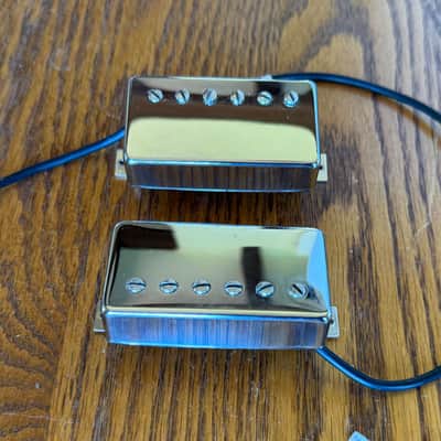 Gibson CTS Chrome Burstbucker Lead 61 and Rhythm 61 PAF Alnico Humbucker Pickups and Quick Connect Wiring Harness Kit:  Push-Pull Pots, Coil Splits, Phase, Pure Bypass - Hand Wound in USA image 3