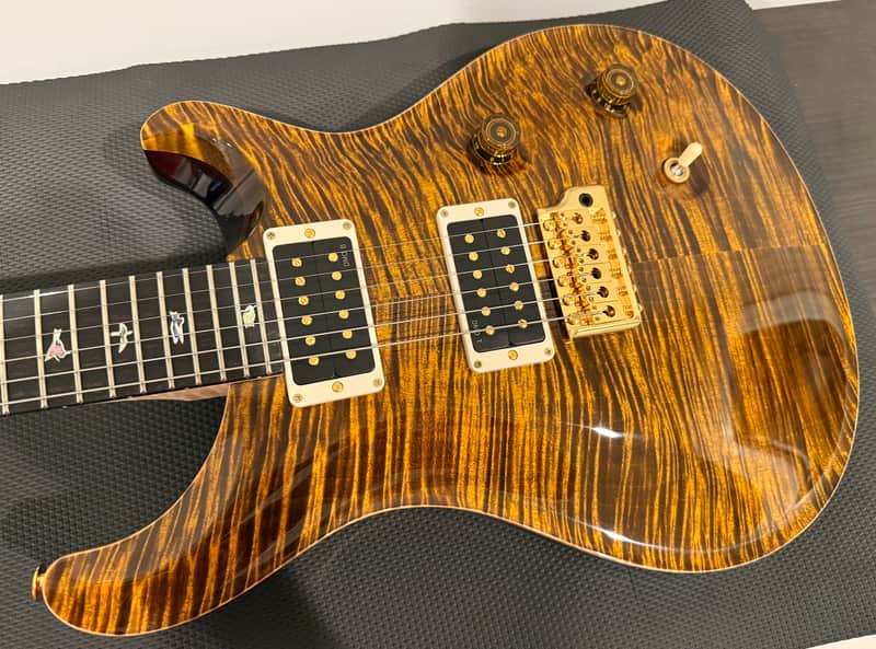 PRS Custom 24 Wood Library Yellow Tiger Flame - $1519 OFF!