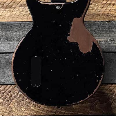 Gibson Custom Shop 1960 Les Paul JR Double Cut Ultra-Heavy Relic Ebony 03397 image 4