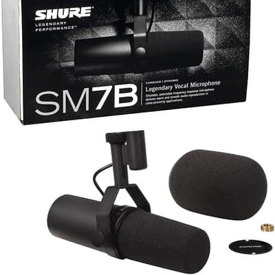 Shure SM7B Vocal Microphone with Cloud Microphones Cloudlifter CL-1 Mic Activator and Extra 10' XLR Cable Bundle image 7