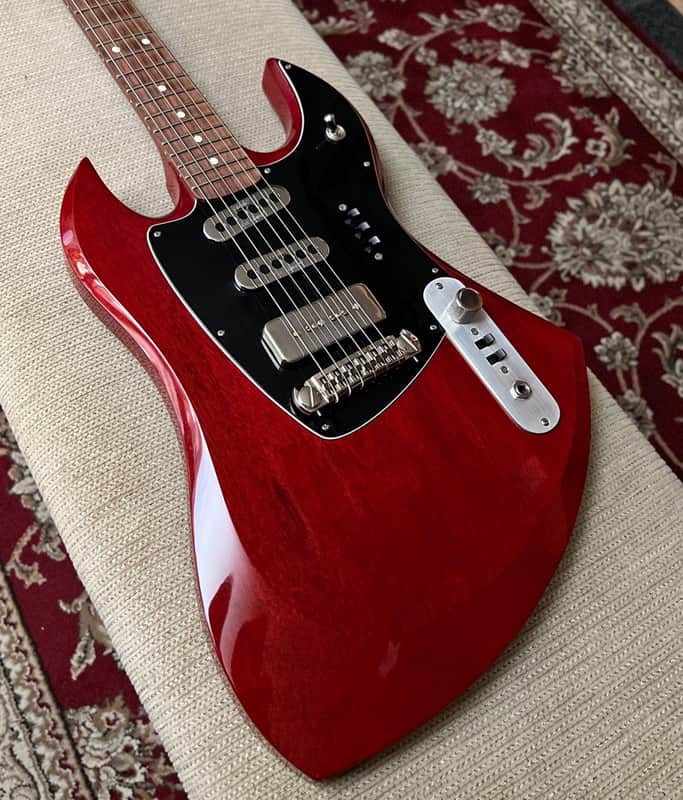 MotorAve Guitars LeMans Custom Transparent Cherry 2021 w/ Mono Case image 1