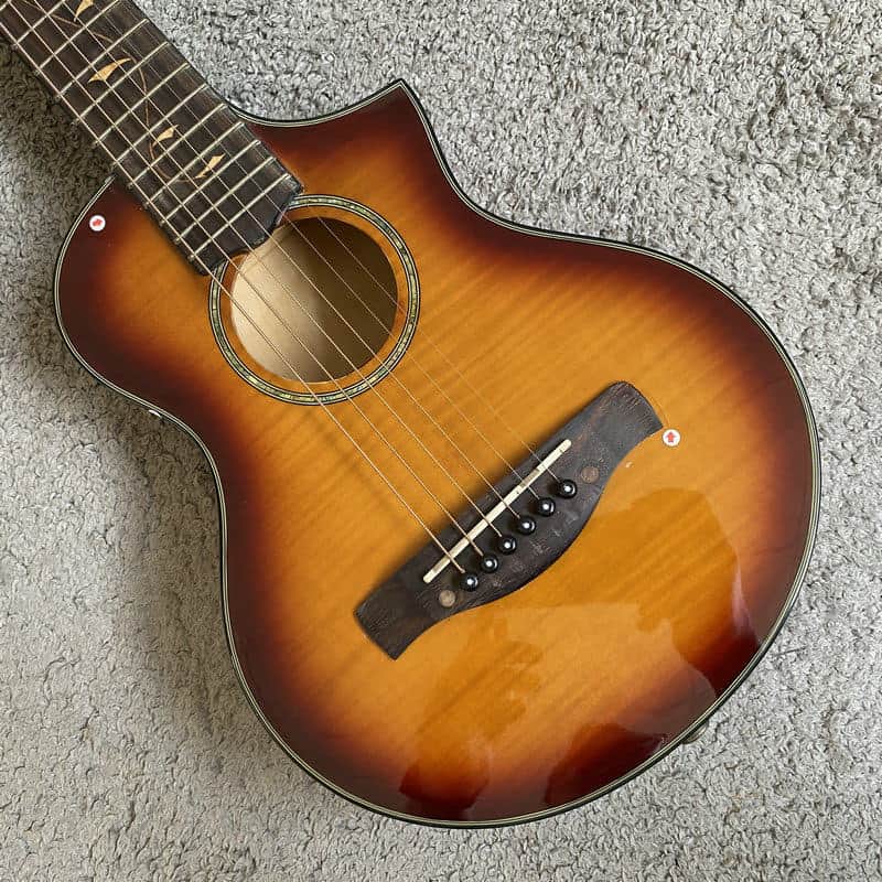 Ibanez 27 Inch Mini Acoustic Guitar, Tiger Maple Sunset Finish image 1