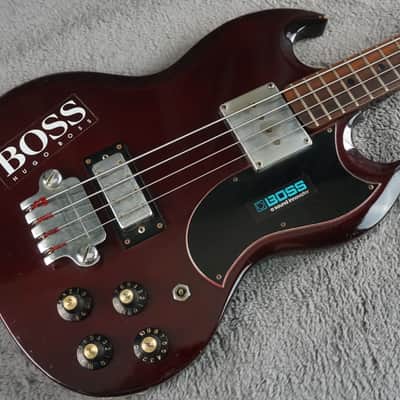 Greco SG-Style Bass MIJ Cherry Red Vintage Short Scale Bass Guitar image 5