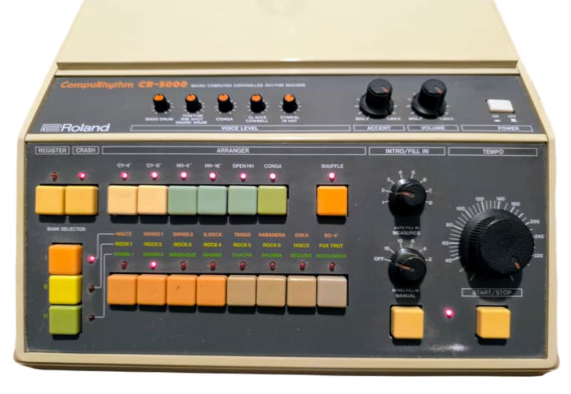 Roland CR-5000 CompuRhythm 1980s - White image 1