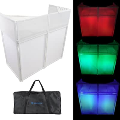 Rockville Rockbooth XL White Event Booth DJ Facade+Table+Bag+Scrims+Tablet Mount image 7