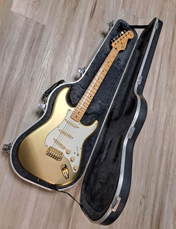 2012 Fender Aztec Gold MIM Strat w/ Gilmour Mod (1 of a Kind) w/ Fender Hardshell , Locking Tuners image 1