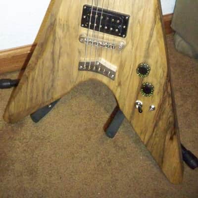 2024 USA Custom Shop Dunable Asteroid Flying V Black Limba Wenge Fretboard Hipshot 25.5 " Scale 7.6 lbs Coffin Case Hardware image 7