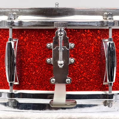 Gretsch 18/12/14/5x14" 60's Round Badge Drum Set - Rewrapped by Lee Ruff Tangerine Sparkle image 14
