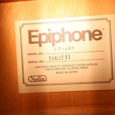 Vintage 1970s Epiphone FT-120 Acoustic Guitar - Made in Japan with Original Case image 11