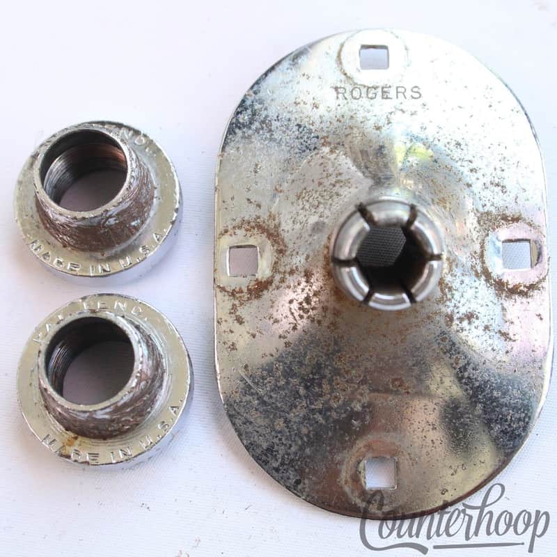 Rogers Swivomatic Angled Spur Mount+2 Machined Collets Bass Drum Tom Post/Cymbal image 1