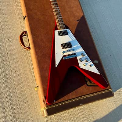 Vintage 1990 Gibson Flying V '67 Reissue Heritage Cherry w/ OHSC image 2
