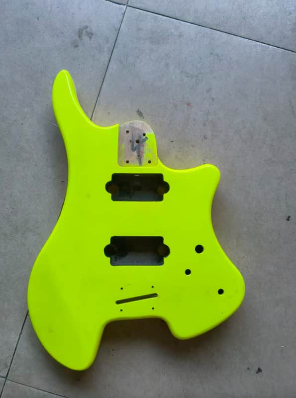Yellow Headless Guitar HH Body image 1