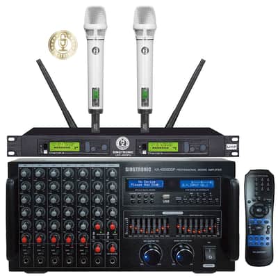 Singtronic 4000W Karaoke Amplifier Mixer System + Wireless Microphones image 1