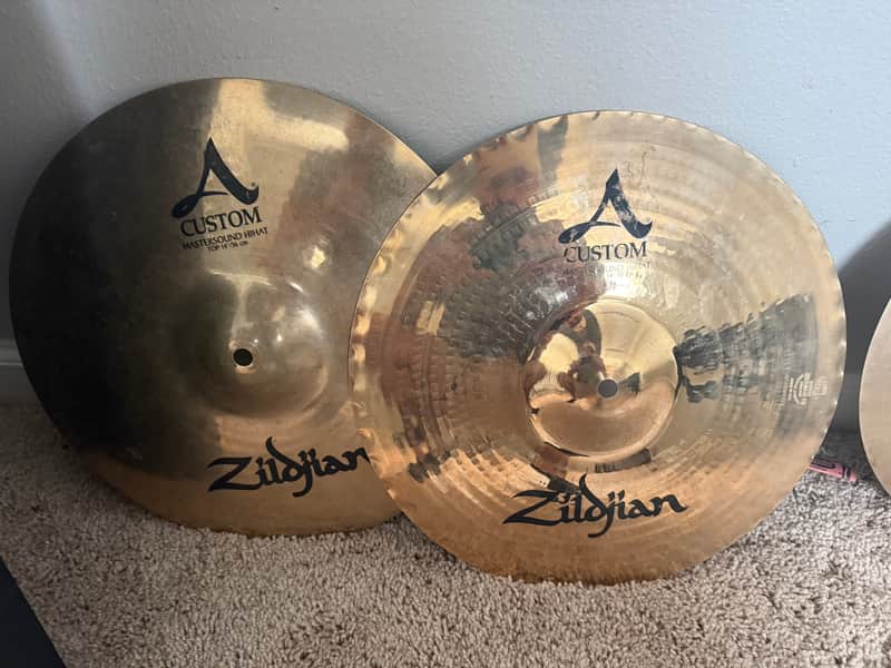 Zildjian 14" Z Custom Mastersound Hi-Hat Cymbals (Pair) 2003 - 2008 - Brilliant image 1