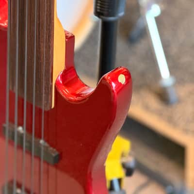 Guild Pilot SB-605 5-String Fretless Bass, Candy Red image 8