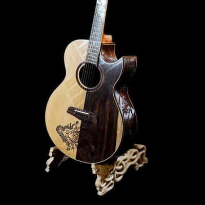 Blueberry Handmade Grand Concert Cutaway Guitar Mermaid image 12