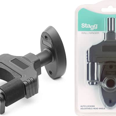 Stagg GUH-TRAP Auto Locking Guitar Wall Hanger FITS bass  Acoustic and Electric image 1