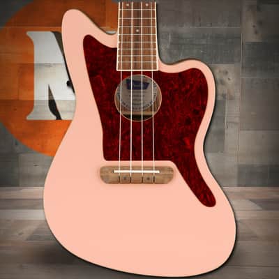 Fender Fullerton Jazzmaster Uke, Walnut Fingerboard, Tortoiseshell Pickguard - Shell Pink image 1