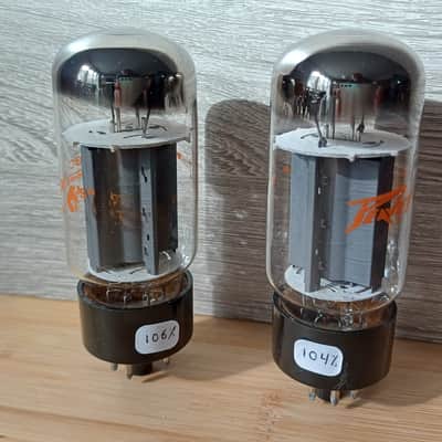 Very rare SYLVANIA 6L6GC 6L6-GC 6l6 gc matched pair DOUBLE RING GETTER big glass model ! Very strong image 4