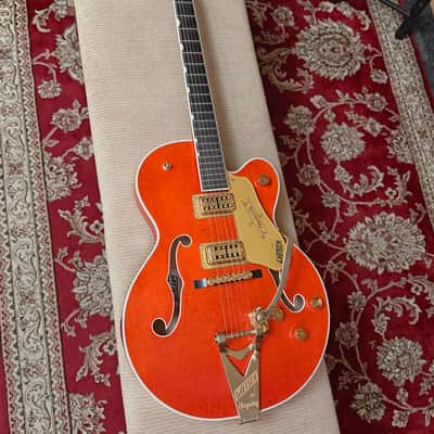 Gretsch G6120TG Players Edition Nashville Hollow Body Orange Stain 2022 w/ String-Thru Bigsby image 2