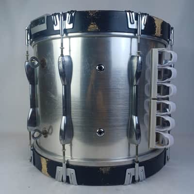 Pearl 14x18" Marching Percussion Bass Drum Silver Shimmer Marcher Kick Set 6Ply image 3