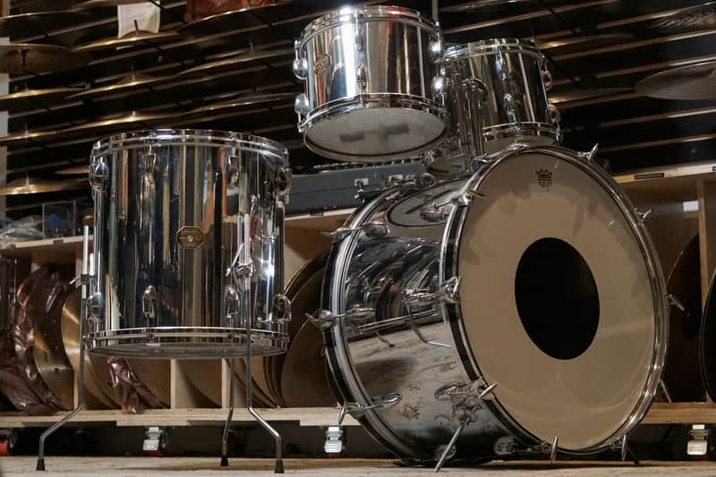 Gretsch 12/12/16/24" Drum Set - 1970s Chrome over Wood image 1