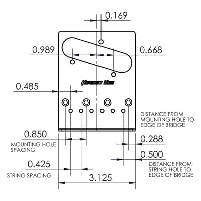 NEW Hipshot Telecaster® Retrofit Bridge 4 Mount Hole 6 Saddles - STAINLESS STEEL image 3