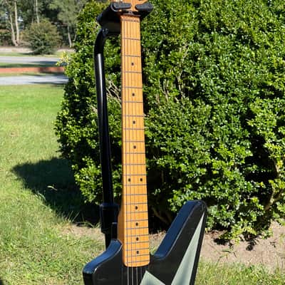 1981 Kramer Voyager Strat Head Black with Lightning Bolt and oil finished neck image 4